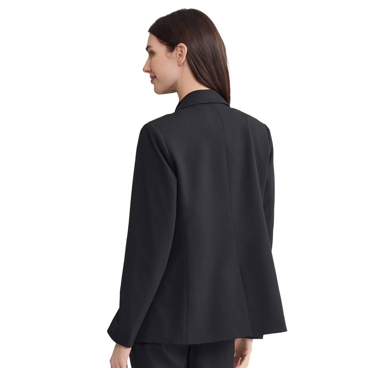 Womens Jones New York Solid Notch Lapel One Button Blazer