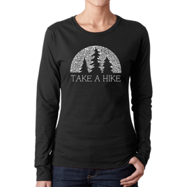 Womens LA Pop Art Nature Lover - Word Art Long Sleeve T-Shirt