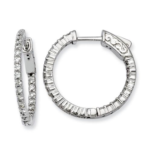 Sterling Silver 22mm x 20mm Hoop Earrings