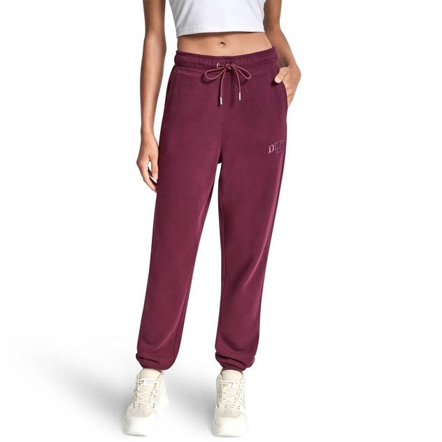 Womens DKNY Sport Varsity Embroidered Logo Drawstring Joggers