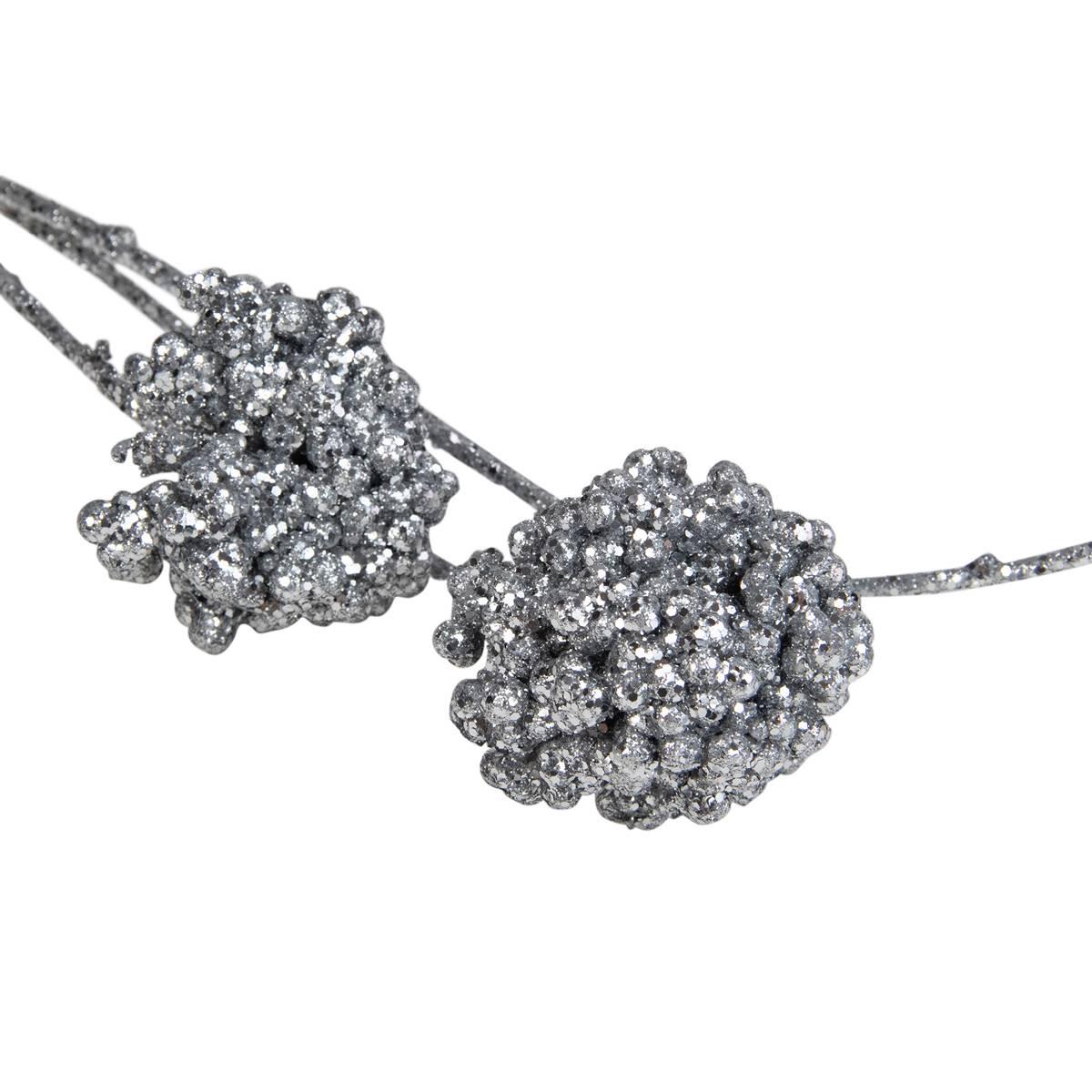 Northlight 32in. Silver Sequin Artificial Allium Christmas Spray