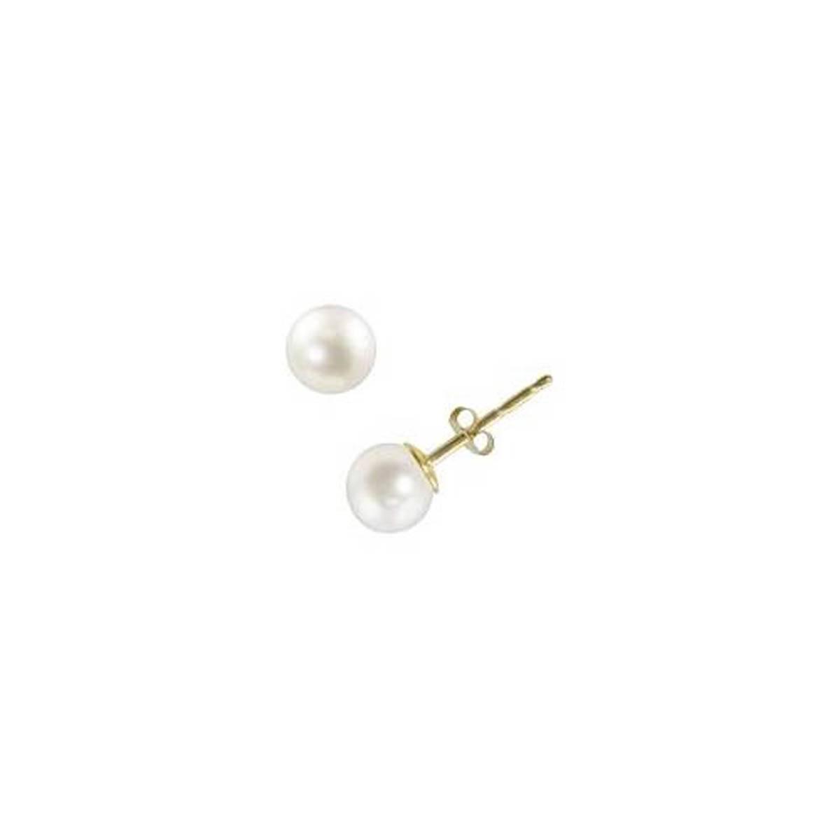 Gemstone Classics(tm) 14kt. Gold & Pearl 6mm Stud Earrings