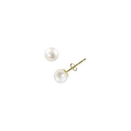 Gemstone Classics(tm) 14kt. Gold & Pearl 6mm Stud Earrings