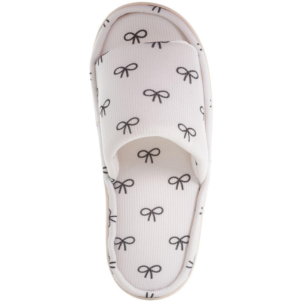 Womens Ella & Joy Bow Slide Slippers