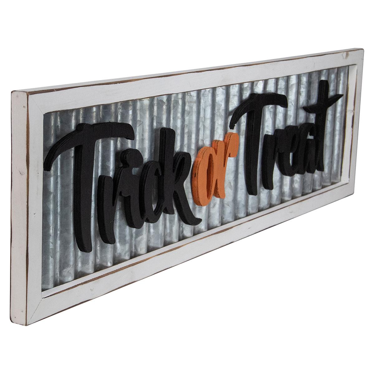 Northlight Seasonal 27.5in. Silver "Trick or Treat" Wall Sign