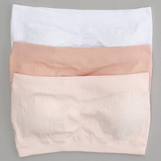Womens Wild Dream 3pk. Daisy Tube Bandeau Bras - B28949H3-RRW