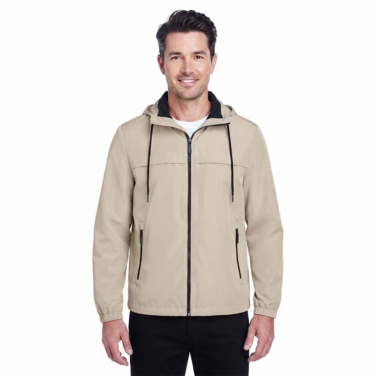 Mens London Fog Hooded Rain Jacket