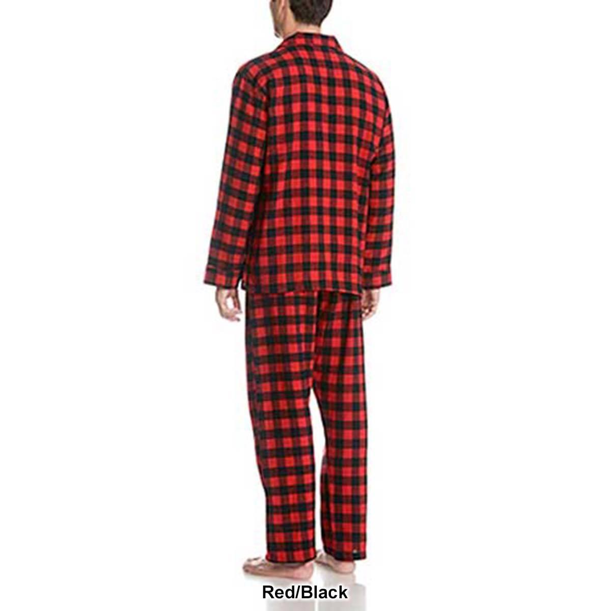 Mens Big & Tall Hanes® Plaid Flannel Pajama Set