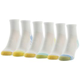 Womens Gold Toe(R) 6pr. Sport Cushion Quarter Socks
