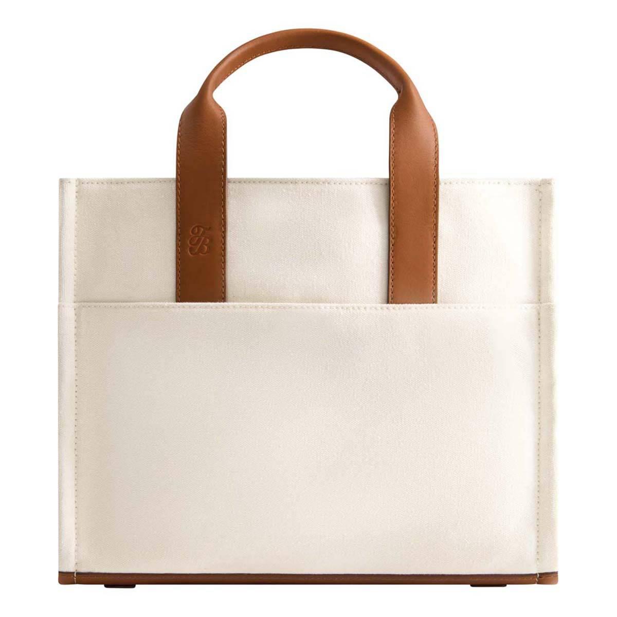 Tommy Bahama Solid Canvas Medium Tote w/ Leather Trim
