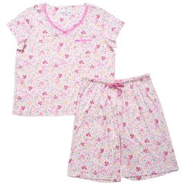 Womens Karen Neuburger Short Sleeve Ditsy Butterfly Pajamas Set