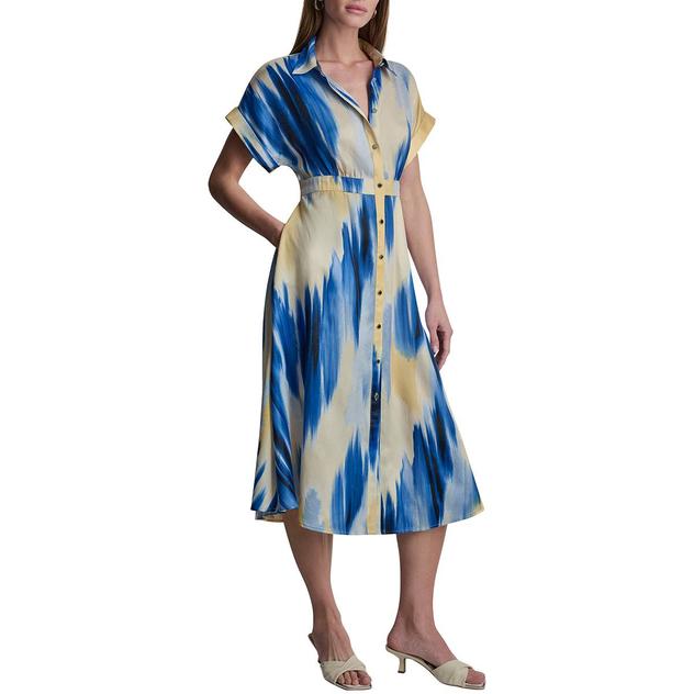 Womens DKNY Sport Short Sleeve Abstract Shirtdress