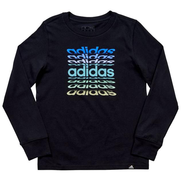 Boys (8-18) adidas® Long Sleeve Flipbook Linear Tee