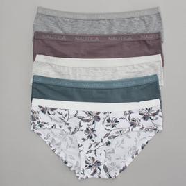 Womens Nautica 5pk. Hipster Panties with Logo - NT9915-5PKCW