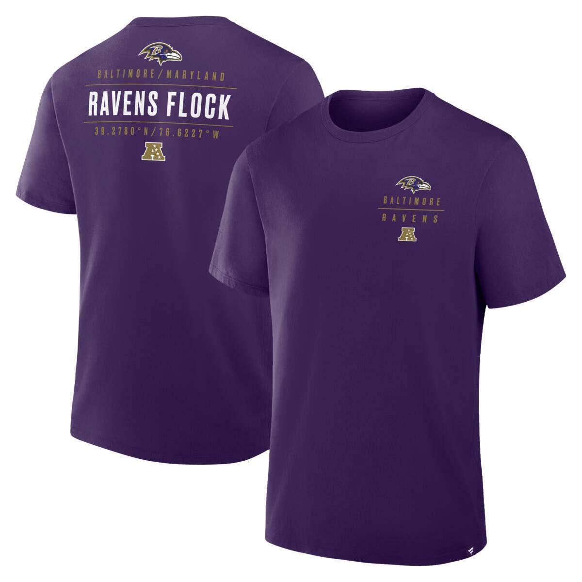Mens NFL Fanatics Baltimore Ravens Passing Pocket Tee