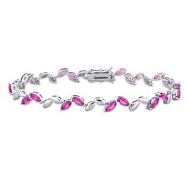 Sophia B 9 1/2ctw. Created Pink Sapphire Bracelet