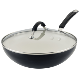 Rachael Ray Cucina Ceramic 11in. Nonstick Stir Fry Pan with Lid