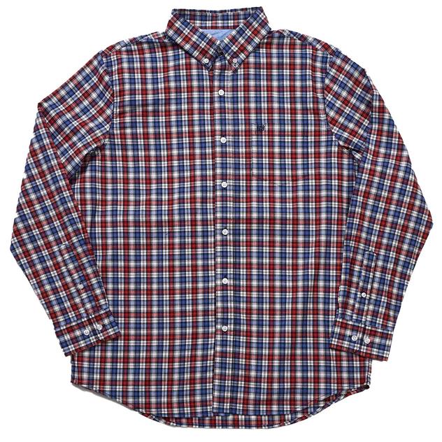 Mens Chaps Long Sleeve Plaid Button Down Shirt - White/Multi