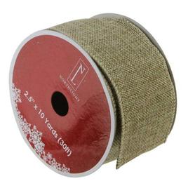 Northlight Seasonal Faded Burlap Christmas Wired Craft Ribbon