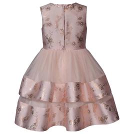 Girls (4-6x) Bonnie Jean Floral Foiled Bodice Double Skirt Dress