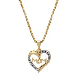 Gianni Argento Diamond Accent Mom in Heart Pendant