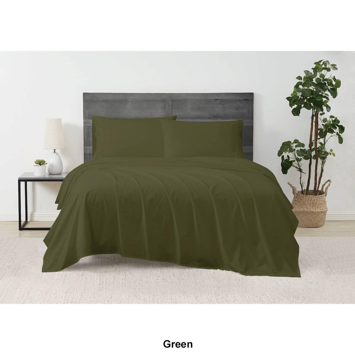 Cannon 200 Thread Count Solid Percale Sheet Set