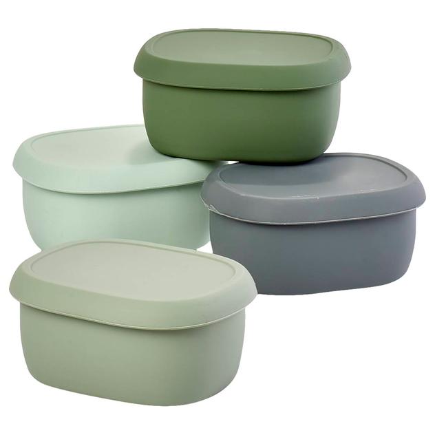 4pc. Silicone Snack Set - Terracotta
