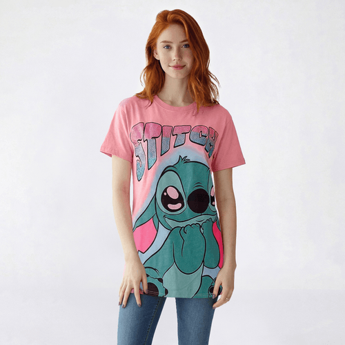Juniors Jumbo Stitch With Stones Tee