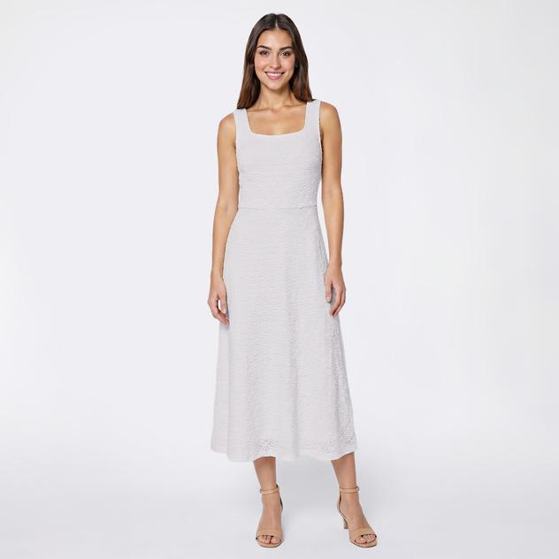 Womens Harper 241 Sleeveless Textured Square Neck Midi Dress