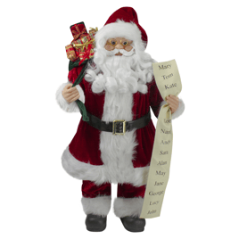 Northlight Santa Claus with Naughty or Nice List Christmas Figure