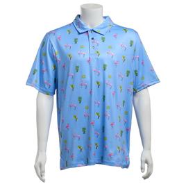 Mens Architect(R) Flamingos & Limes Short Sleeve Polo