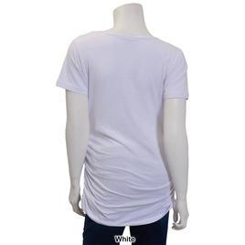 Womens Times Two Short Sleeve Side Ruched Maternity Tee