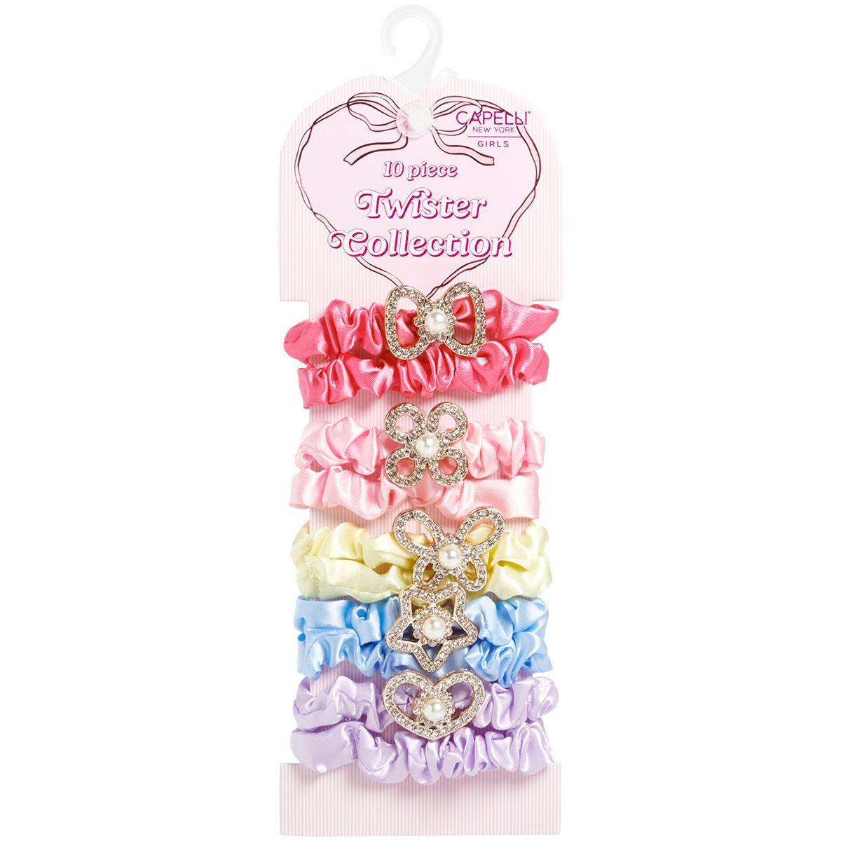 Girls Capelli(R) New York 10pc. Satin Twisters W/Charms