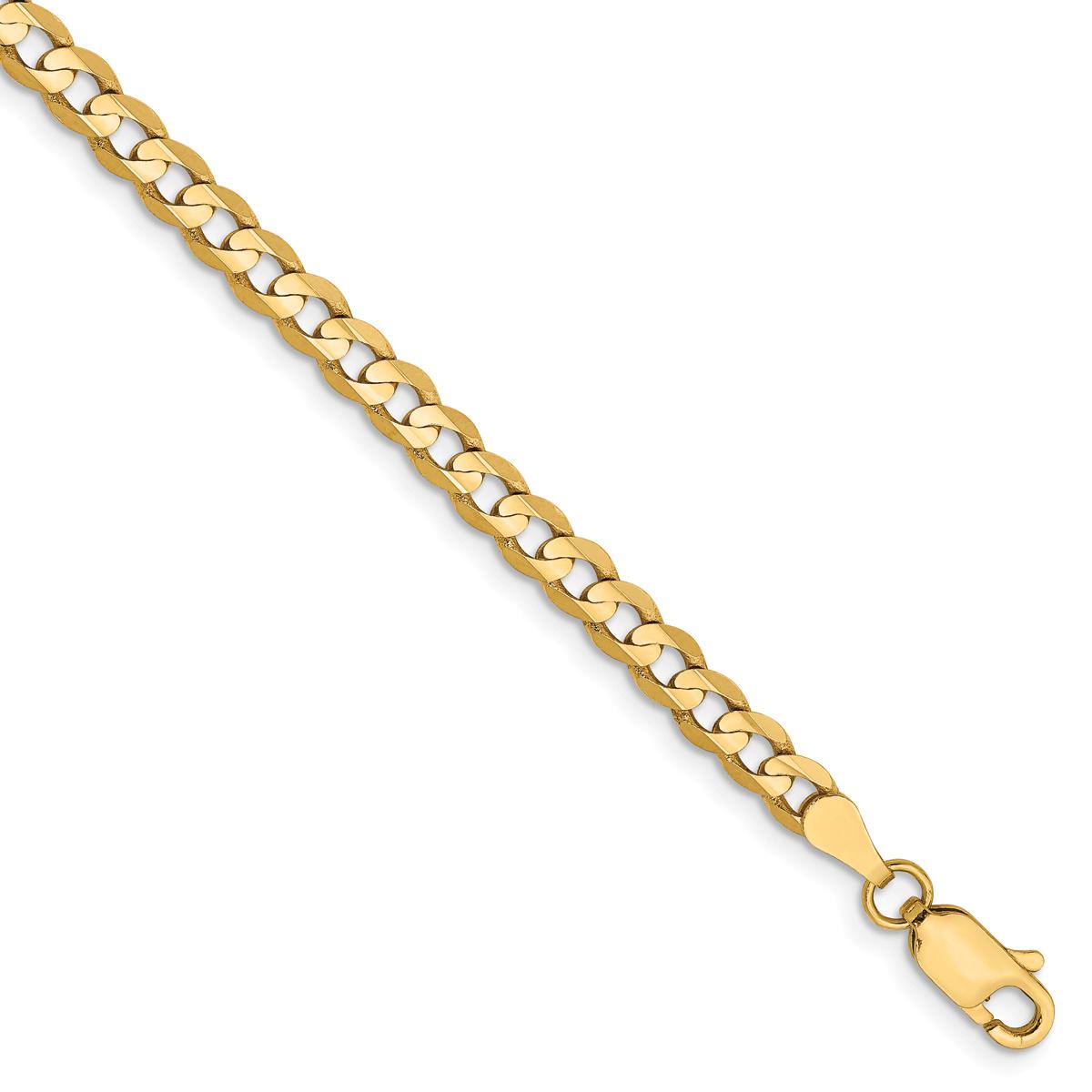 Gold Classics(tm) 3.8mm. 14k Open Concave Curb Chain Bracelet