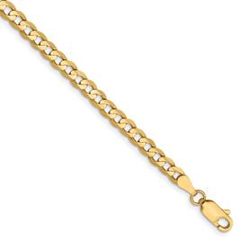 Gold Classics(tm) 3.8mm. 14k Open Concave Curb Chain Bracelet