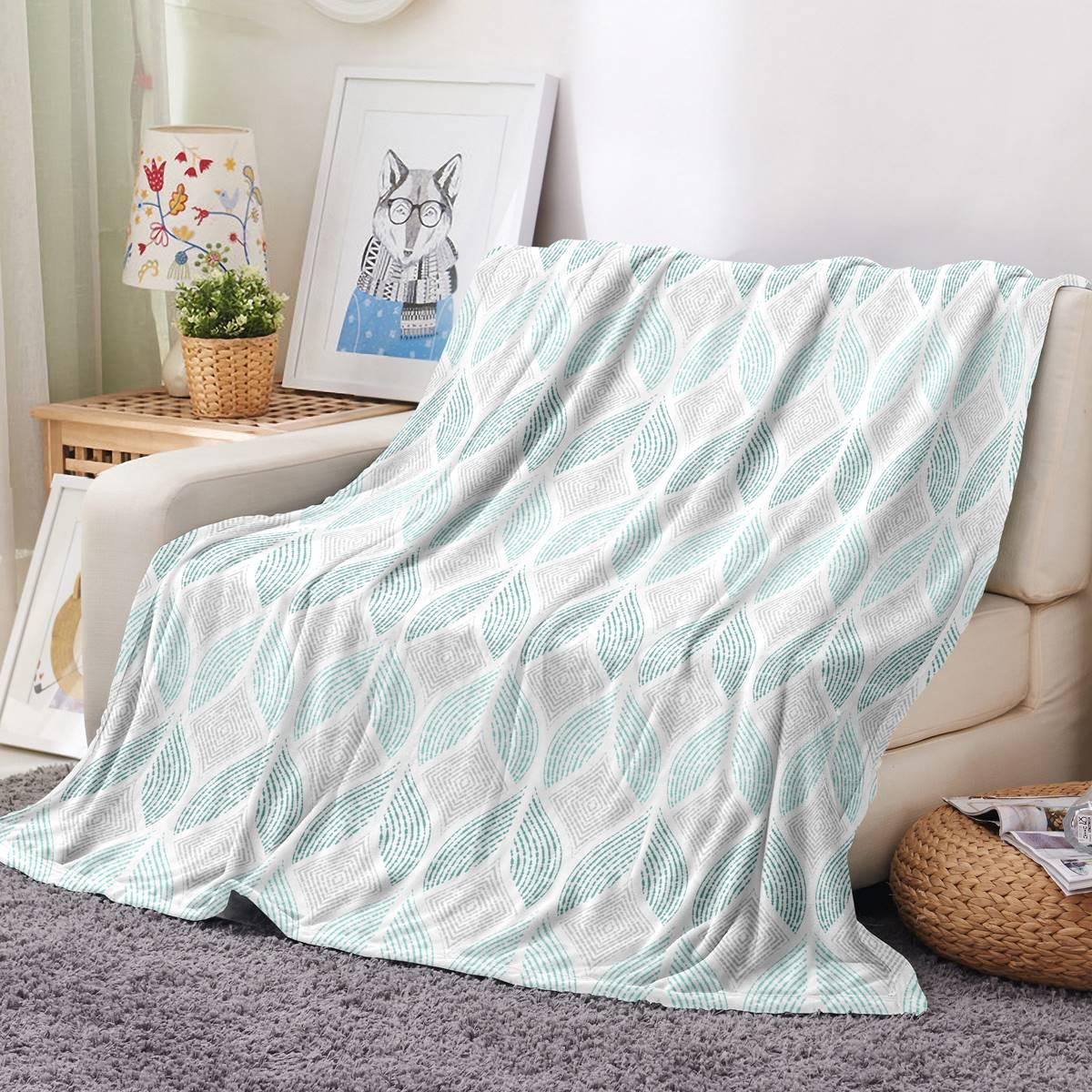 Spirit Linen Home™ Velvet Plush Wavy Geo Throw Blanket