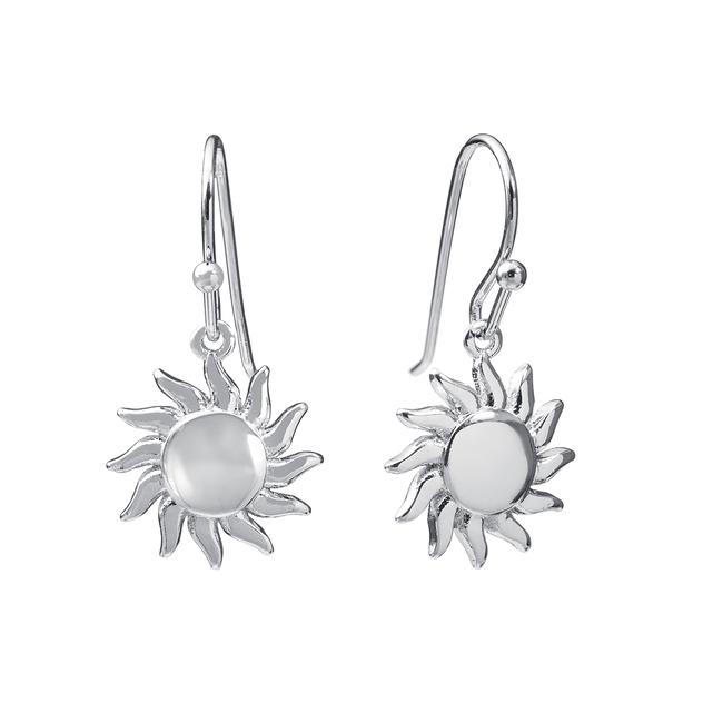 Fine Silver Plated Sun Drop Earrings