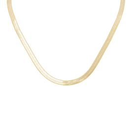 18in. Vermeil Sterling Silver Herringbone Chain Necklace