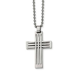 Mens Gentlemen's Classics(tm) Stainless Steel Classic Cross Necklace