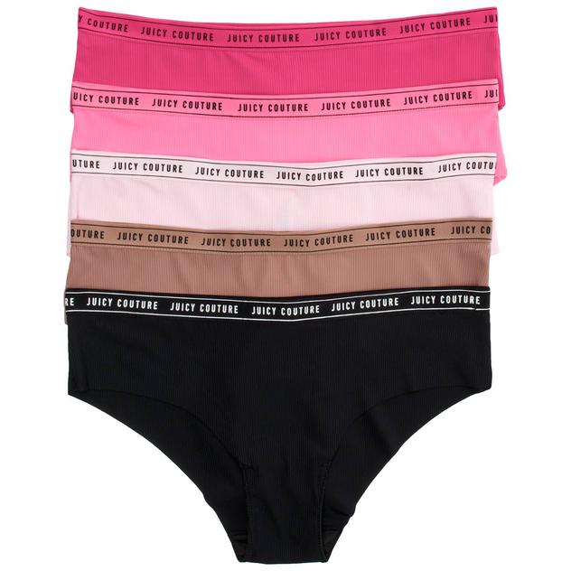 Juniors Juicy Couture 5pk. Laser Rib Hipster Panties - C1626-5PKR