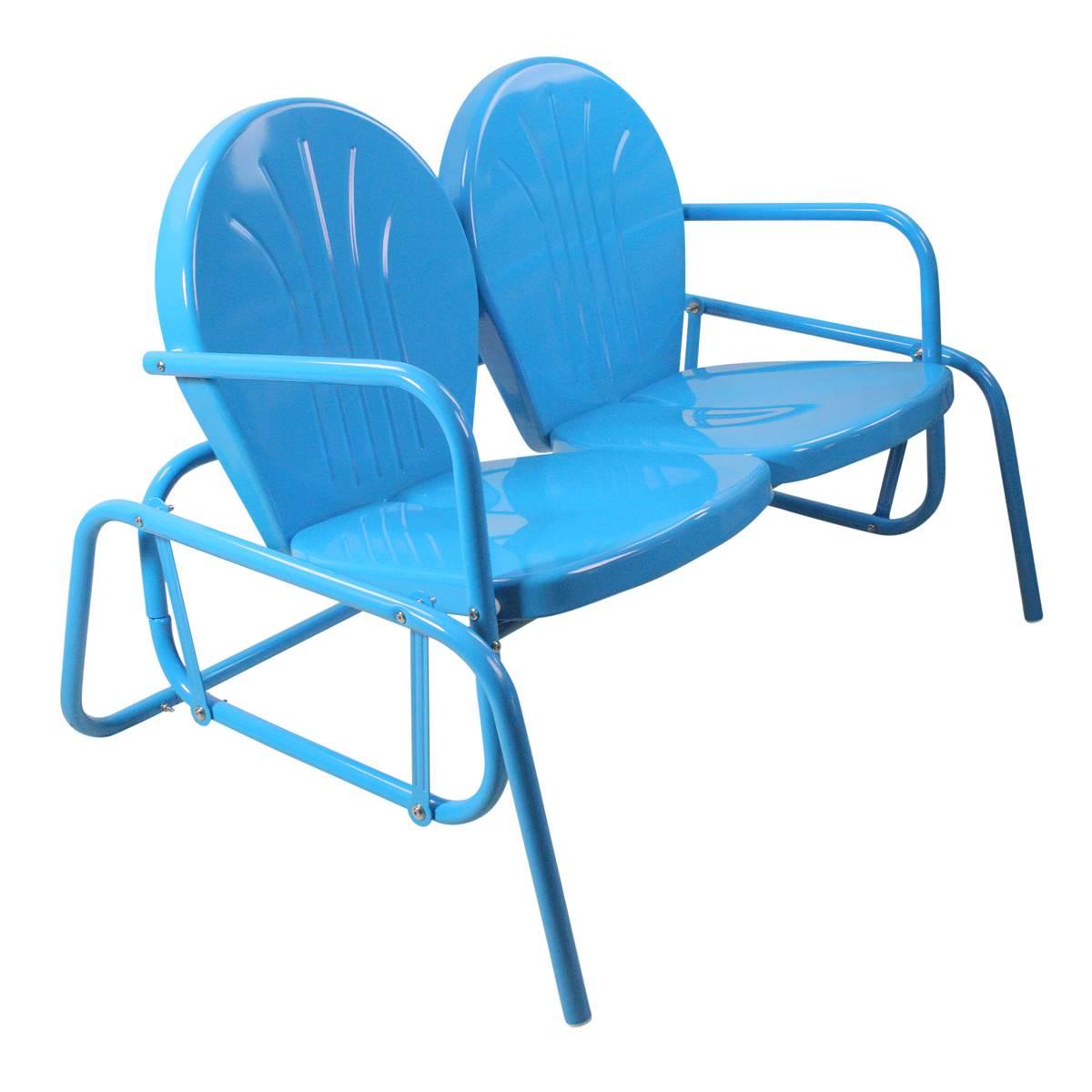 Northlight Seasonal Retro Metal Tulip Double Glider Patio Chair