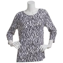 Womens Emily Daniels 3/4 Sleeve Abstract Tee