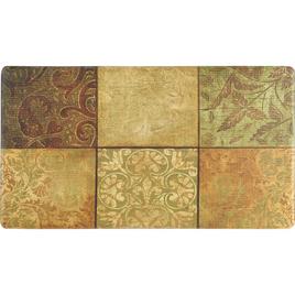 J&V Textiles Cloud Comfort Anti-Fatigue Green Mosaic Kitchen Mat