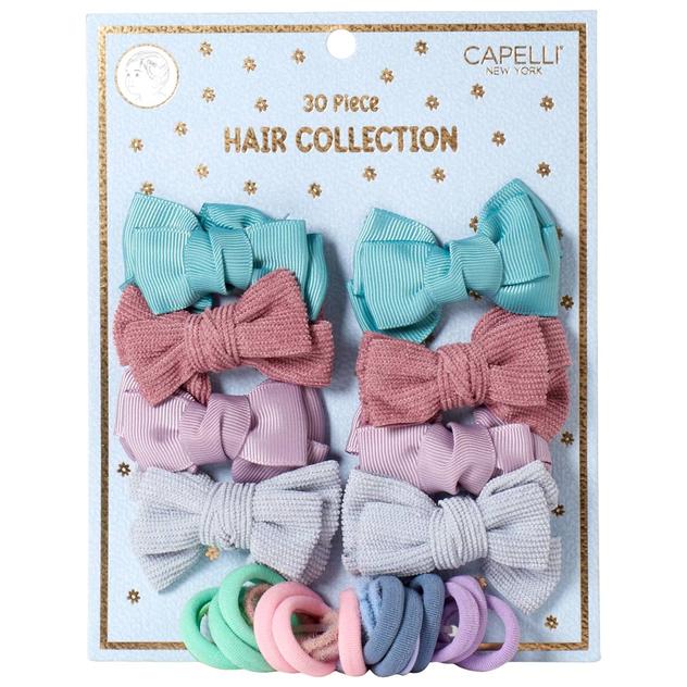 Baby Girl Capelli® New York 30pc. Cool Tone Hair Bows & Ponies