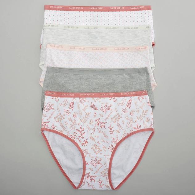 Womens Laura Ashley® 5pk. Cotton Brief Panties LS9221-5PKPR