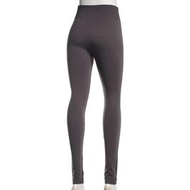 Plus Size Runway Ready Chevron Fleece Lined Leggings - Grey