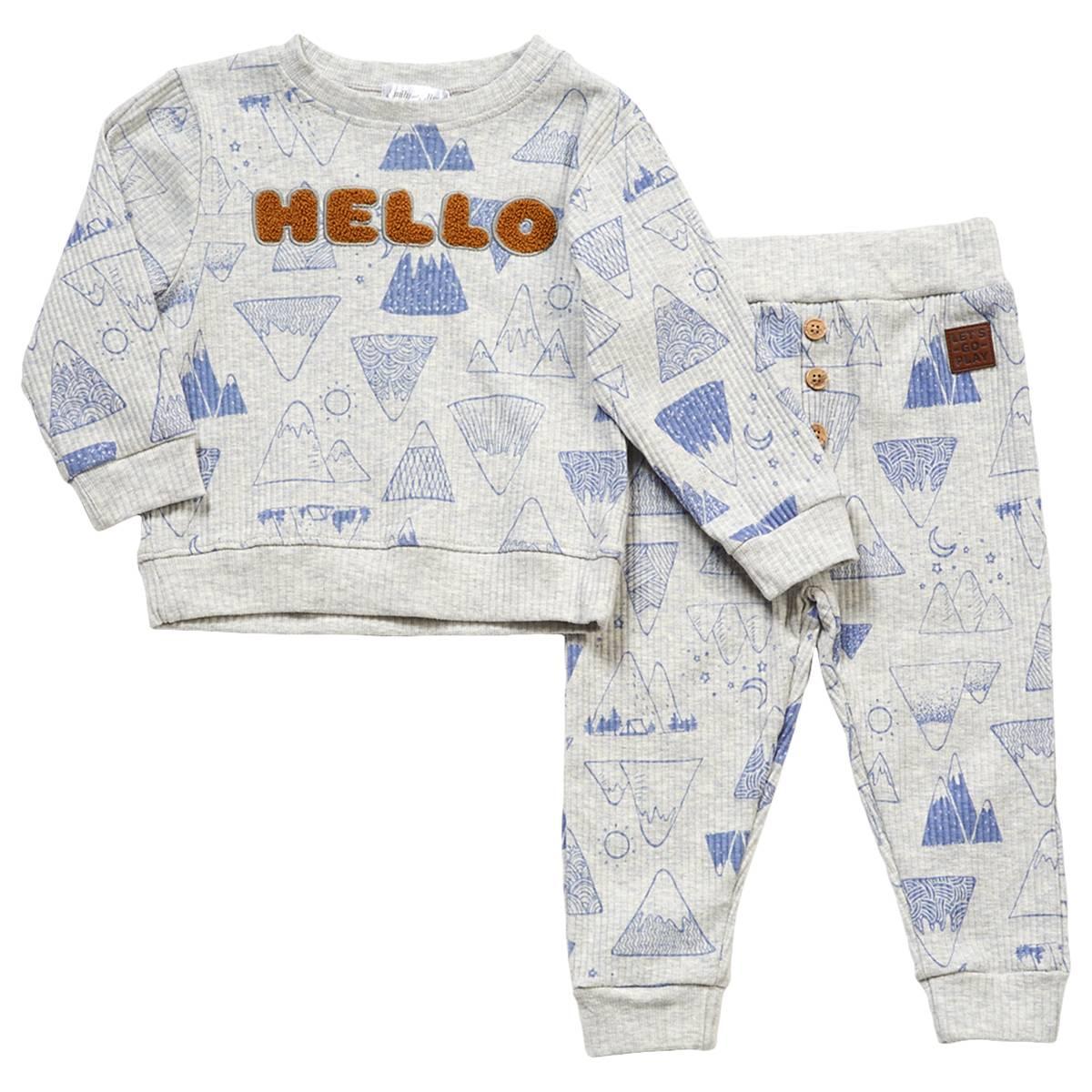 Baby Boy (NB-9M) Emily & Oliver Hello Mountains Pants Set