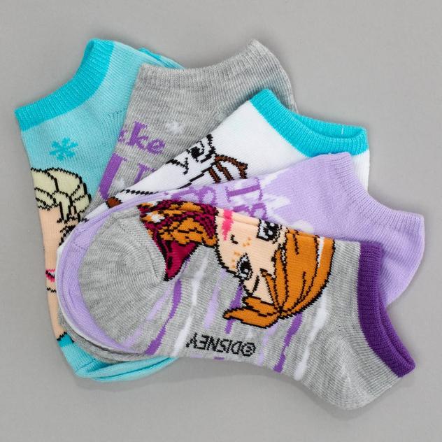 Girls Disney Frozen© 5pk. No Show Socks