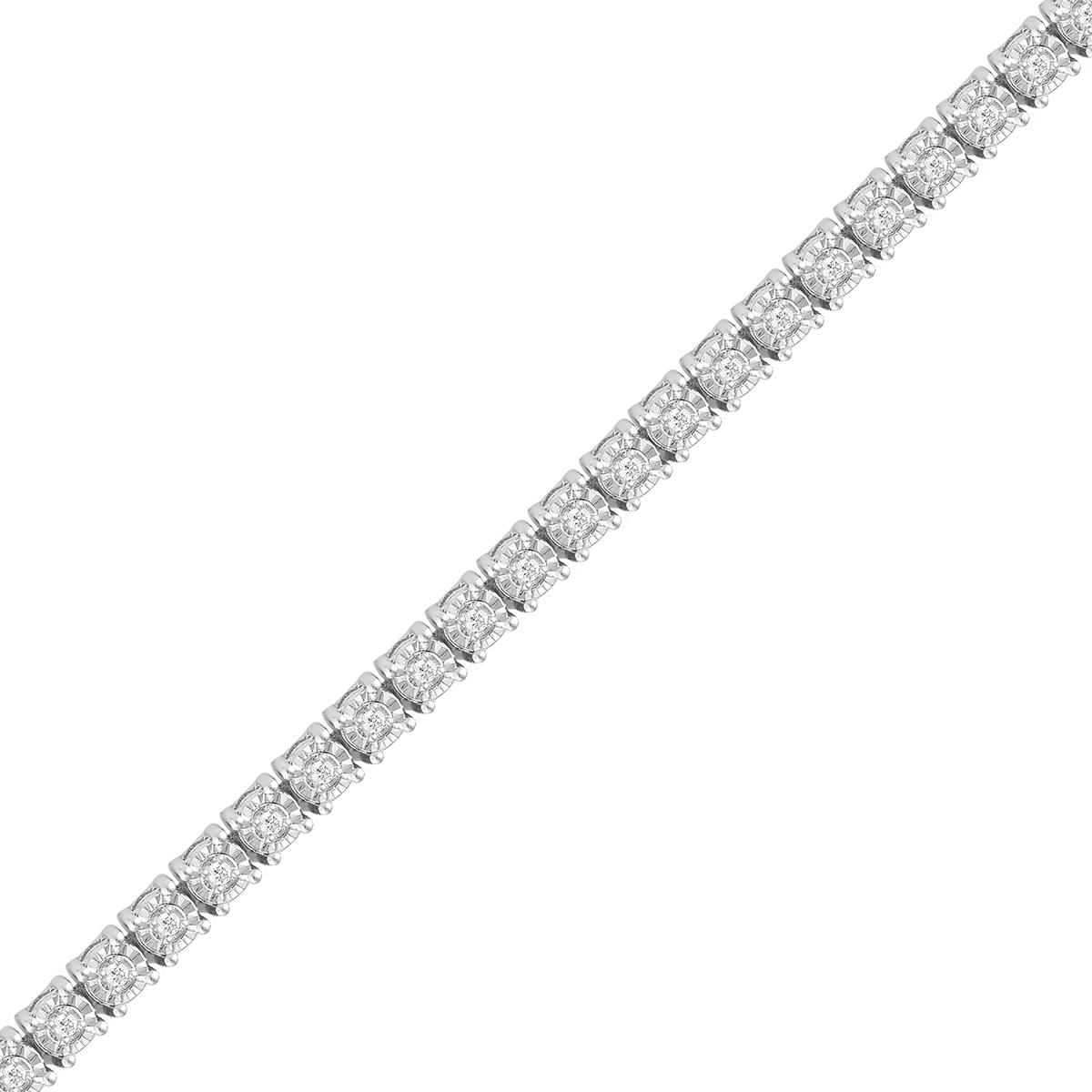 Nova Star® Lab Grown Diamond Sterling Silver Tennis Bracelet