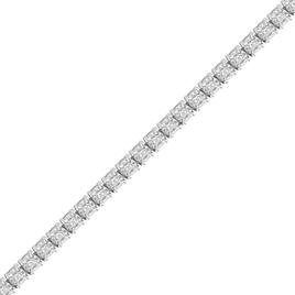 Nova Star® Lab Grown Diamond Sterling Silver Tennis Bracelet